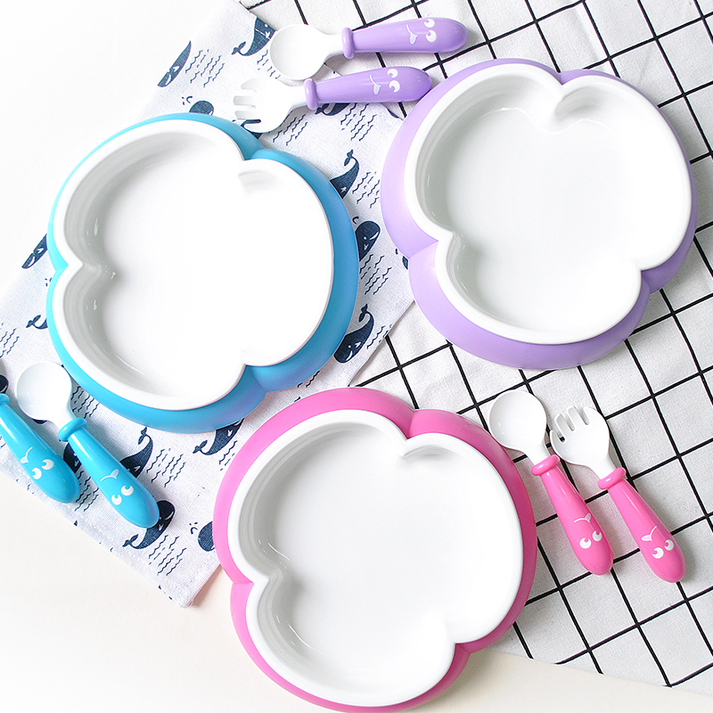 Baby Flower-shaped Bowl Fork & Spoon Set