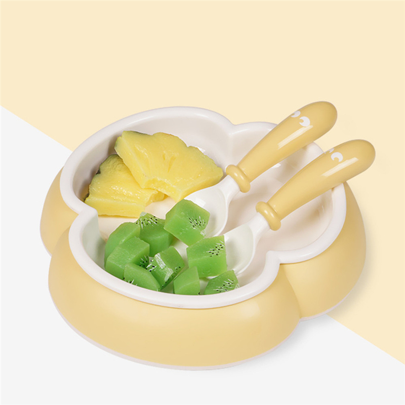 Baby Flower-shaped Bowl Fork & Spoon Set