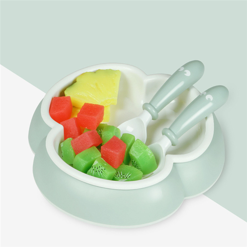 Baby Flower-shaped Bowl Fork & Spoon Set