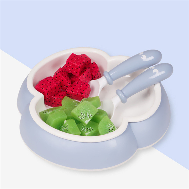 Baby Flower-shaped Bowl Fork & Spoon Set