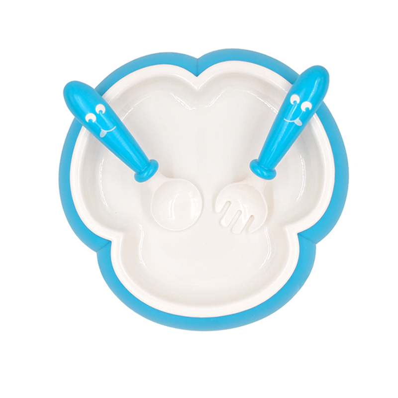 Baby Flower-shaped Bowl Fork & Spoon Set