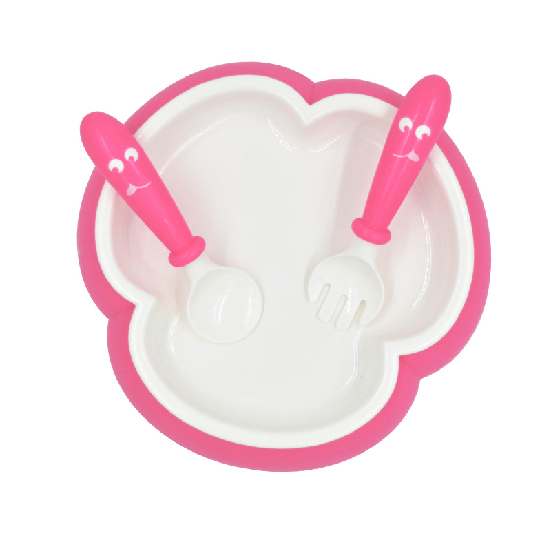 Baby Flower-shaped Bowl Fork & Spoon Set