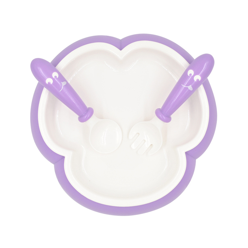 Baby Flower-shaped Bowl Fork & Spoon Set