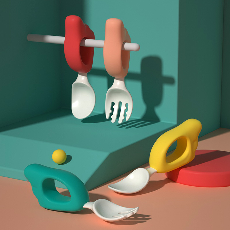 Angel Wings Spoon & Fork Set TPE Material