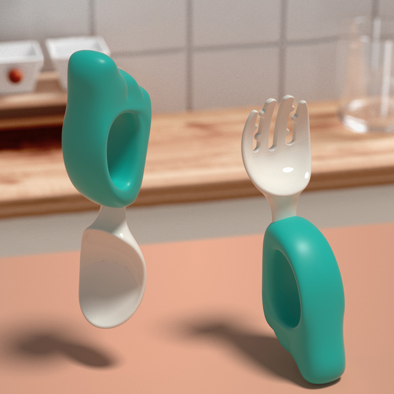 Angel Wings Spoon & Fork Set TPE Material