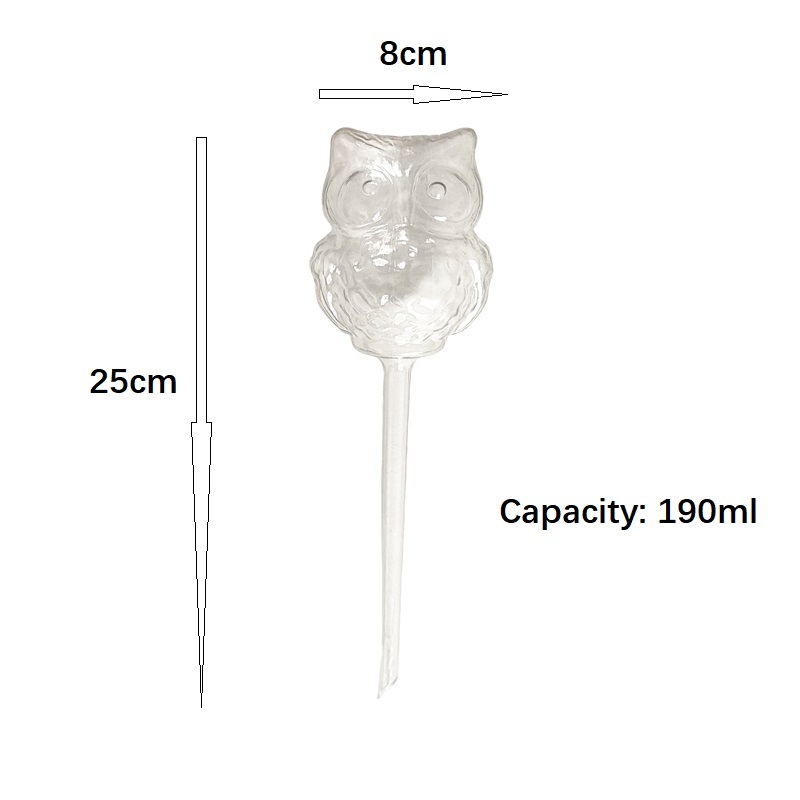 Size L PVC Animals Owl Shaped Watering Globe Ball Automatic Plant Watering Bulbs Self Watering Balls Water Device Drip Irrigation System for Garden Plants
