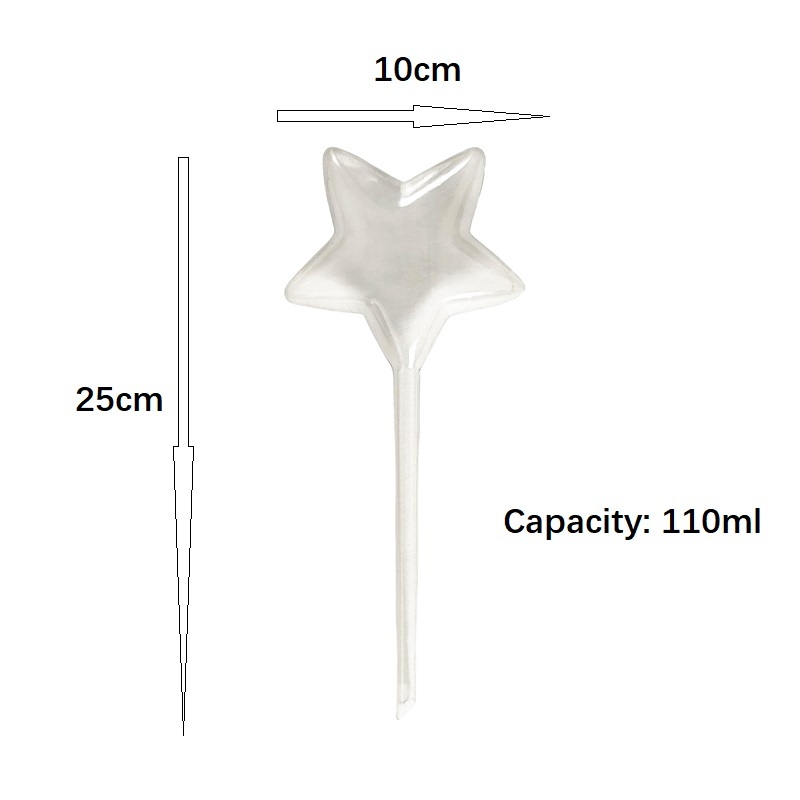 Size L PVC Heart Star Shaped Watering Globe Ball Automatic Plant Watering Bulbs Self Watering Balls Water Device Drip Irrigation System for Garden Plants