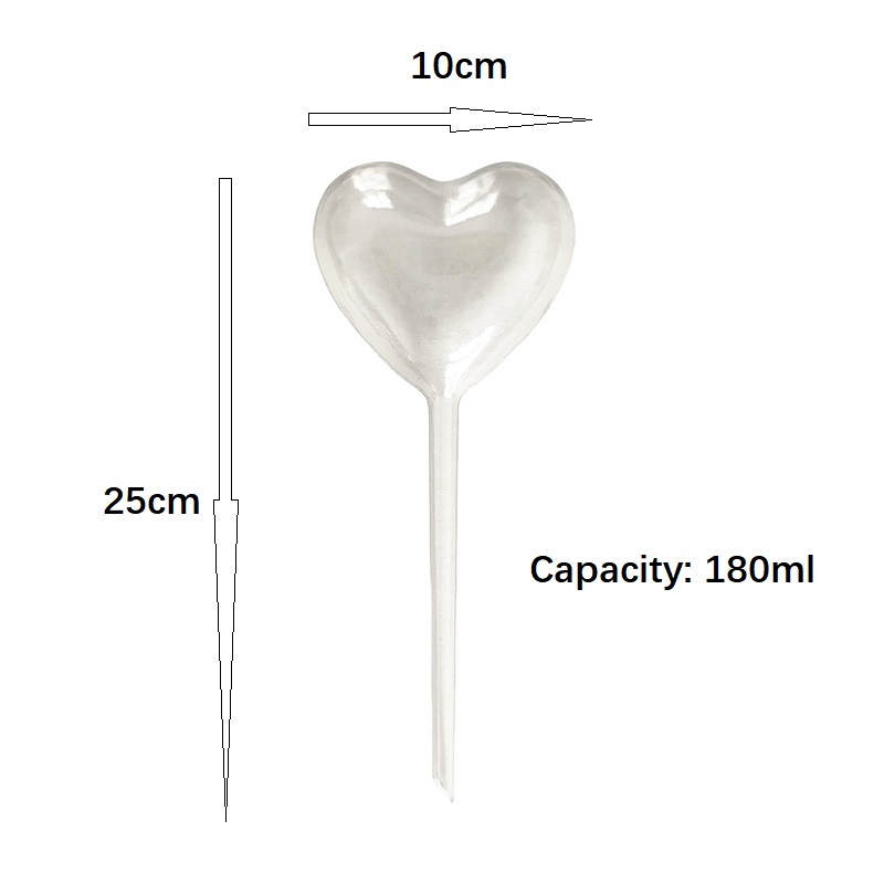 Size L PVC Heart Star Shaped Watering Globe Ball Automatic Plant Watering Bulbs Self Watering Balls Water Device Drip Irrigation System for Garden Plants