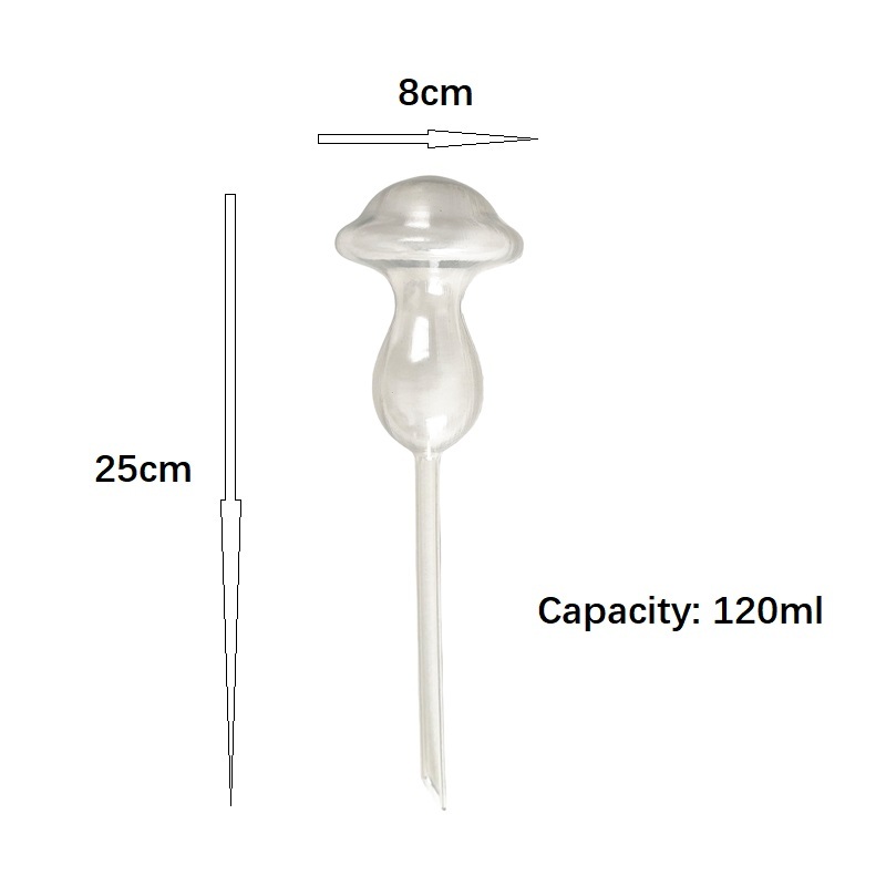 Size L PVC Rose Flower Mushroom Shaped Watering Globe Ball Automatic Plant Watering Bulbs Self Watering Balls Water Device Drip Irrigation System for Garden Plants
