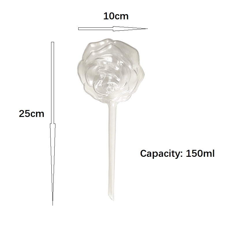 Size L PVC Rose Flower Mushroom Shaped Watering Globe Ball Automatic Plant Watering Bulbs Self Watering Balls Water Device Drip Irrigation System for Garden Plants