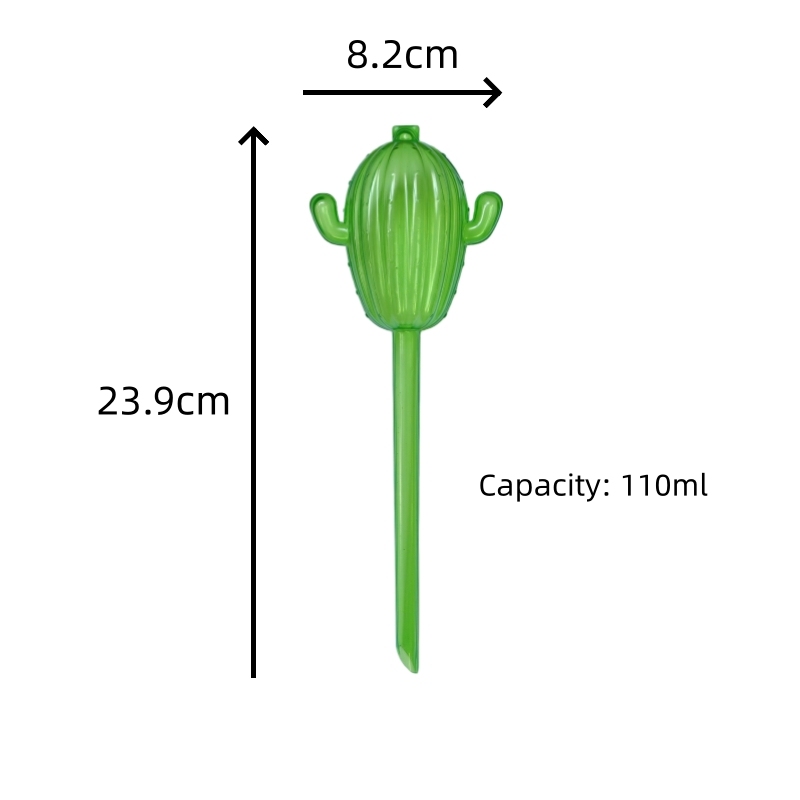 Size L PVC Cactus Shaped Watering Globe Ball Automatic Plant Watering Bulbs Self Watering Balls Water Device Drip Irrigation System for Garden Plants
