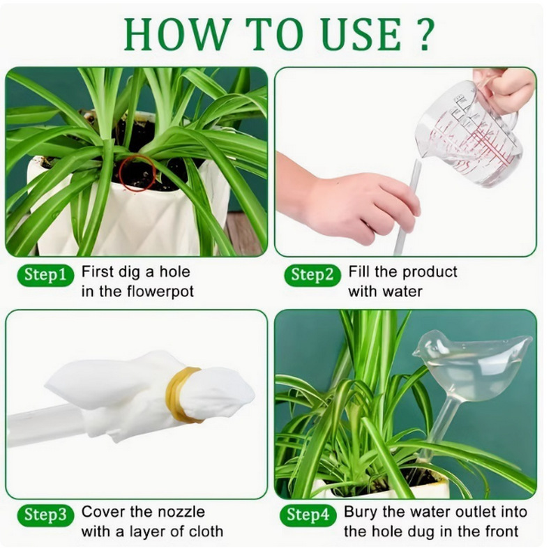 Size L PVC Animals Owl Shaped Watering Globe Ball Automatic Plant Watering Bulbs Self Watering Balls Water Device Drip Irrigation System for Garden Plants