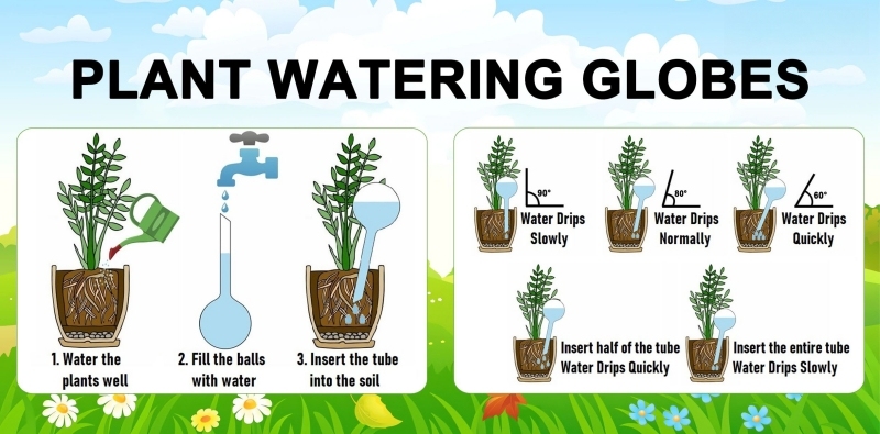 Size L PVC Animals Owl Shaped Watering Globe Ball Automatic Plant Watering Bulbs Self Watering Balls Water Device Drip Irrigation System for Garden Plants