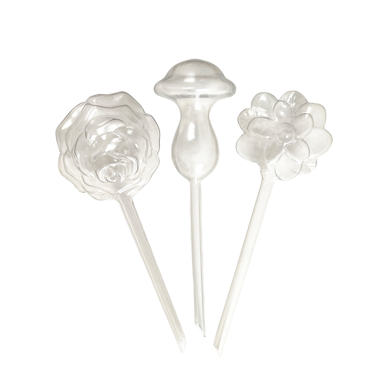 Size L PVC Rose Flower Mushroom Shaped Watering Globe Ball Automatic Plant Watering Bulbs Self Watering Balls Water Device Drip Irrigation System for Garden Plants