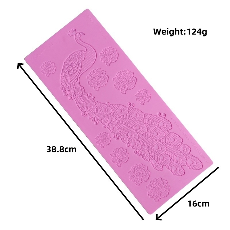 16 Designs Silicone Peeling Mat 3D Sugar Craft Mold Candle Decration Border Mould Lace Pad