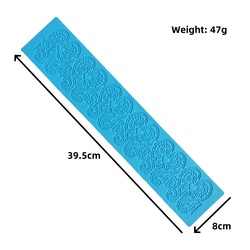 16 Designs Silicone Peeling Mat 3D Sugar Craft Mold Candle Decration Border Mould Lace Pad