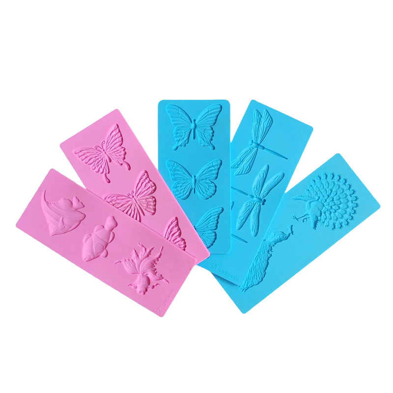 16 Designs Silicone Peeling Mat 3D Sugar Craft Mold Candle Decration Border Mould Lace Pad