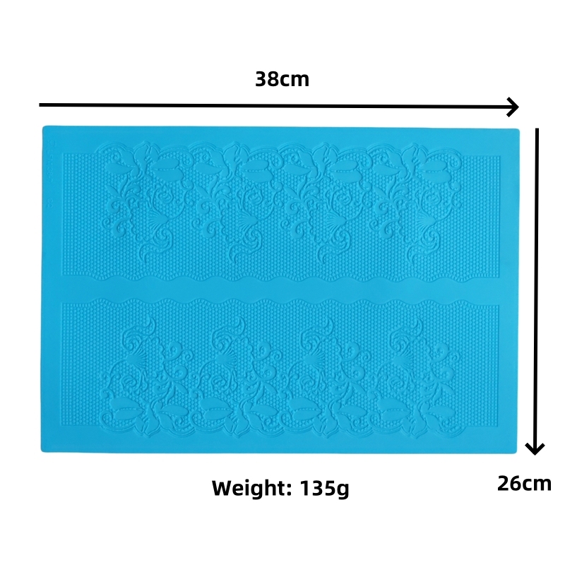 16 Designs Silicone Peeling Mat 3D Sugar Craft Mold Candle Decration Border Mould Lace Pad
