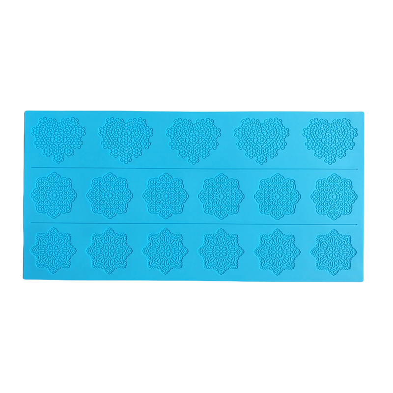 16 Designs Silicone Peeling Mat 3D Sugar Craft Mold Candle Decration Border Mould Lace Pad