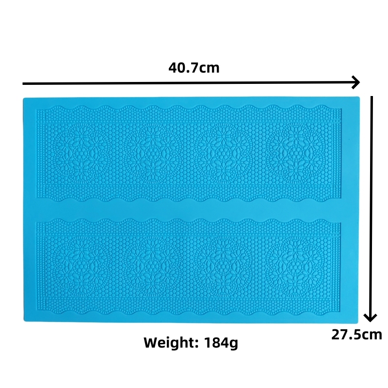 16 Designs Silicone Peeling Mat 3D Sugar Craft Mold Candle Decration Border Mould Lace Pad