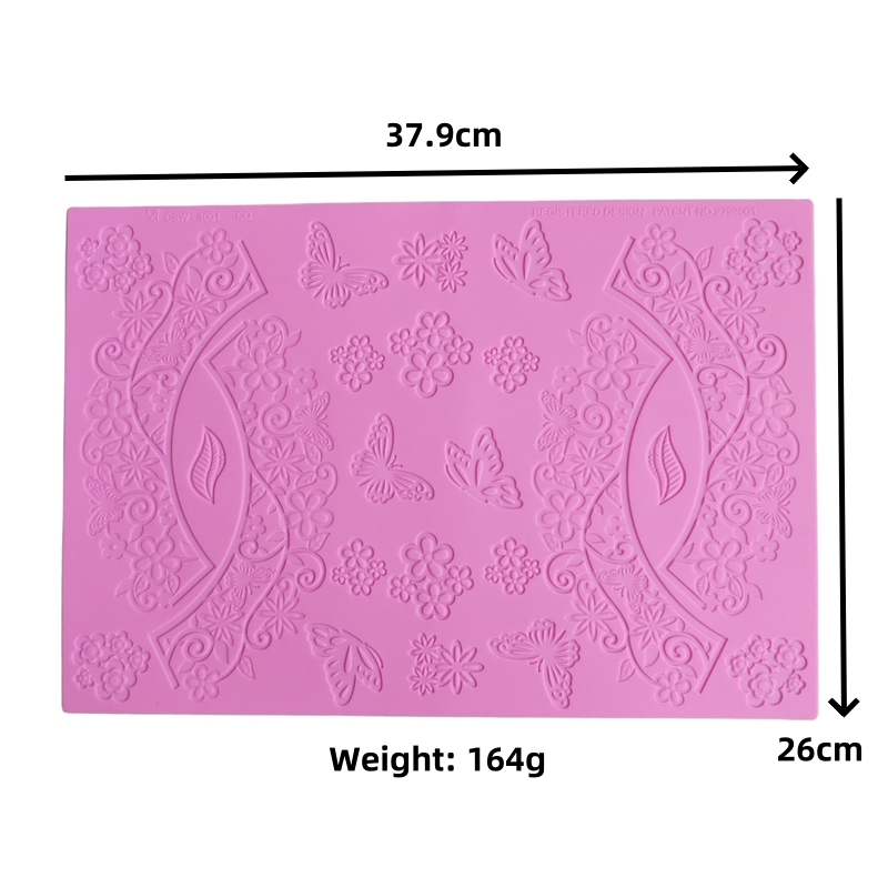 16 Designs Silicone Peeling Mat 3D Sugar Craft Mold Candle Decration Border Mould Lace Pad JS017-JS032