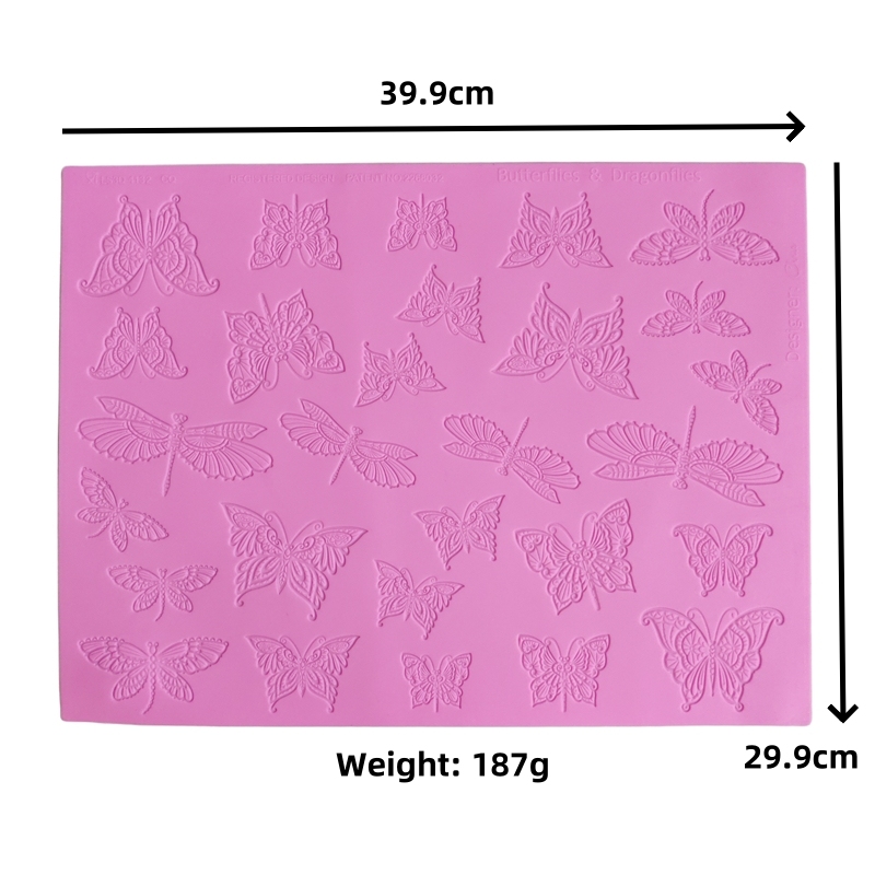 16 Designs Silicone Peeling Mat 3D Sugar Craft Mold Candle Decration Border Mould Lace Pad JS017-JS032