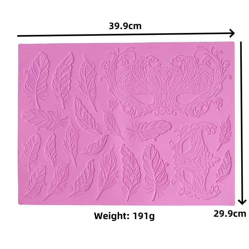16 Designs Silicone Peeling Mat 3D Sugar Craft Mold Candle Decration Border Mould Lace Pad JS017-JS032