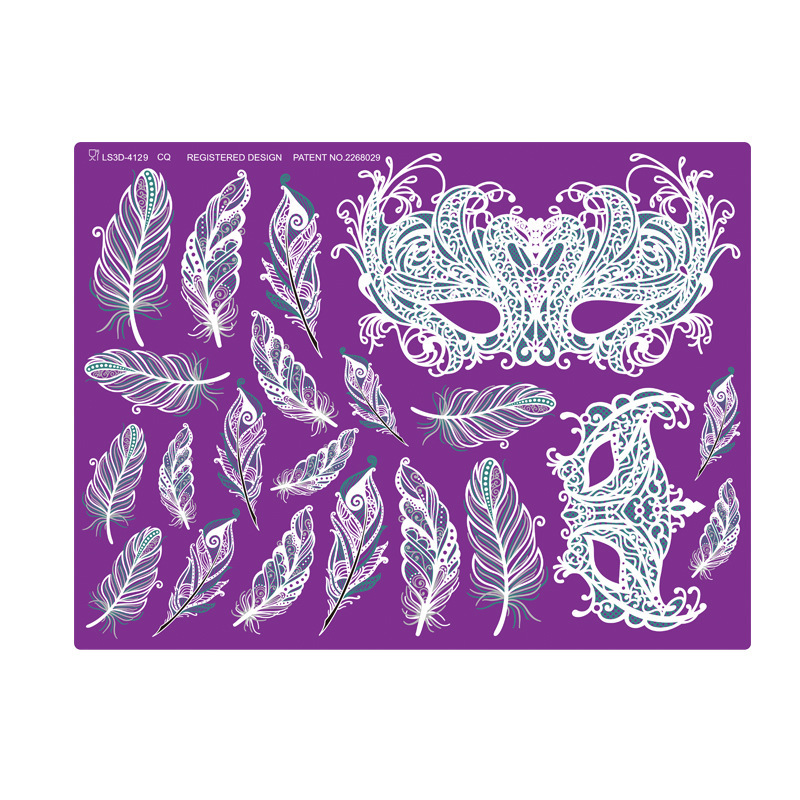 16 Designs Silicone Peeling Mat 3D Sugar Craft Mold Candle Decration Border Mould Lace Pad JS017-JS032