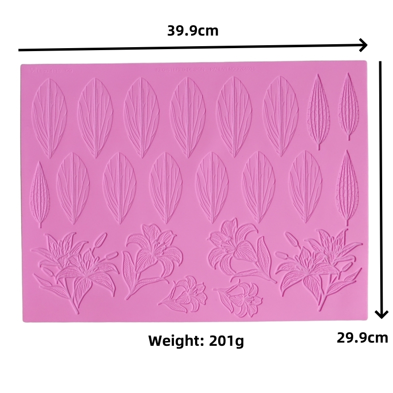 16 Designs Silicone Peeling Mat 3D Sugar Craft Mold Candle Decration Border Mould Lace Pad JS017-JS032