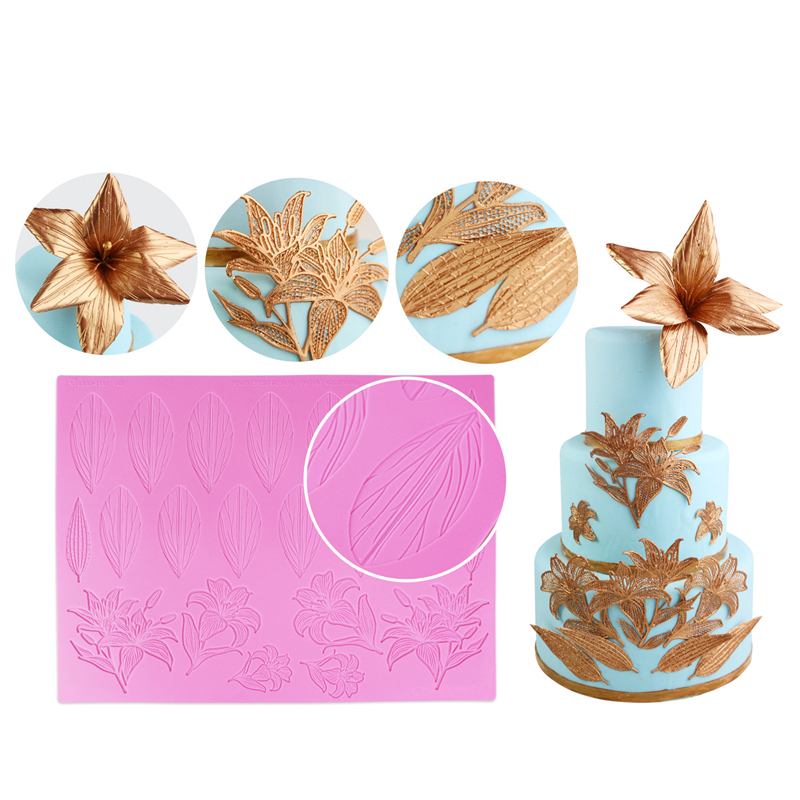 16 Designs Silicone Peeling Mat 3D Sugar Craft Mold Candle Decration Border Mould Lace Pad JS017-JS032