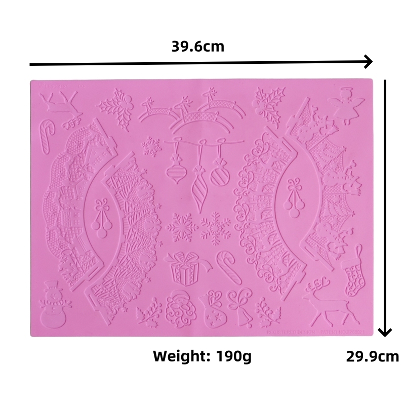 16 Designs Silicone Peeling Mat 3D Sugar Craft Mold Candle Decration Border Mould Lace Pad JS017-JS032