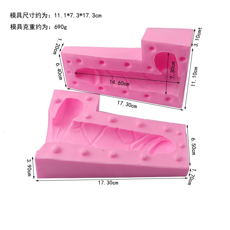Dildo Shaped Silicone Mold Candle Mold Chocolate Mold Penis Dick Cake Decoration Tools