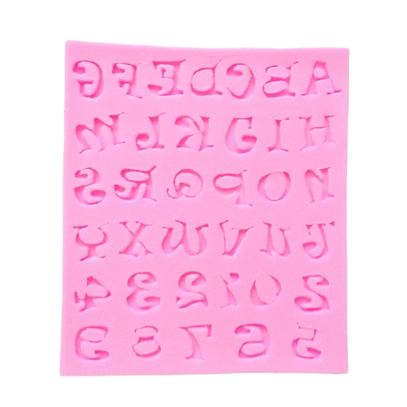 The Numbers 0-9 Alphabet Silicone Mold Fondant Mould Cake Decoration Tools Candle Mold