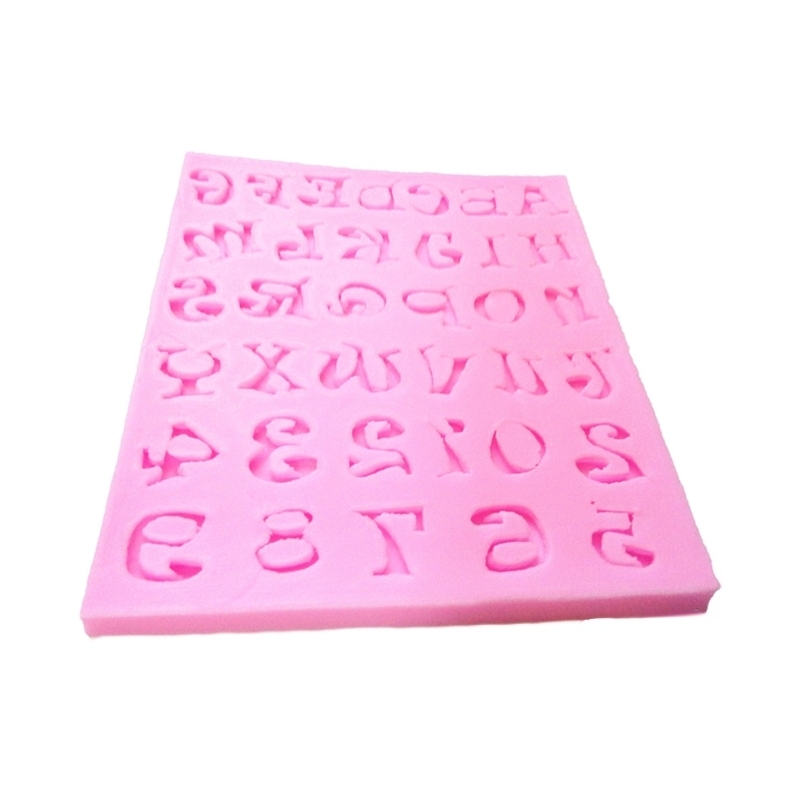 The Numbers 0-9 Alphabet Silicone Mold Fondant Mould Cake Decoration Tools Candle Mold