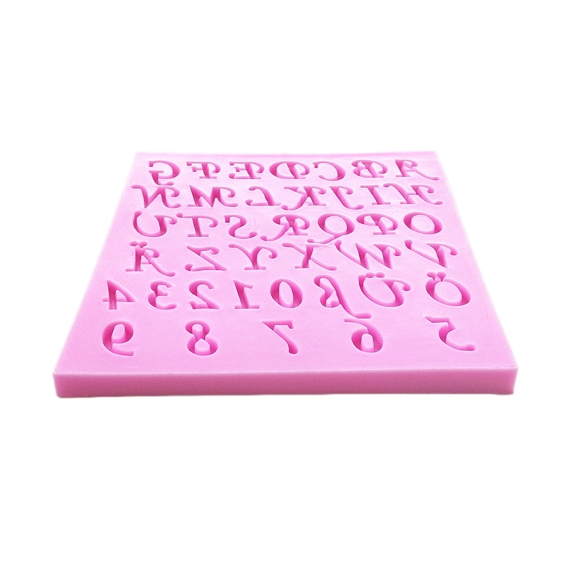 The Numbers 0-9 Alphabet Silicone Mold Fondant Mould Cake Decoration Tools Candle Mold