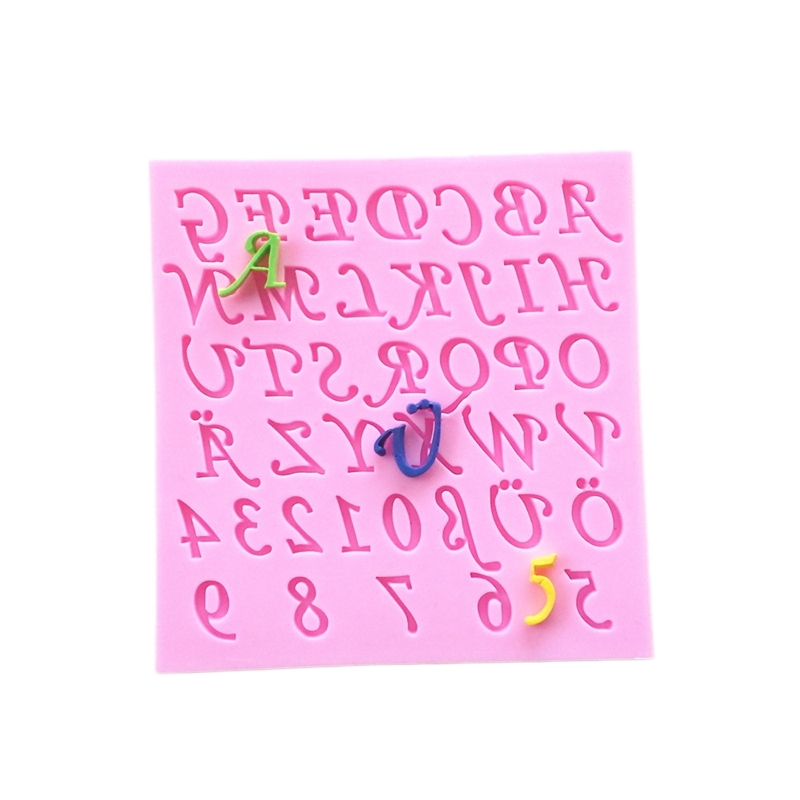 The Numbers 0-9 Alphabet Silicone Mold Fondant Mould Cake Decoration Tools Candle Mold