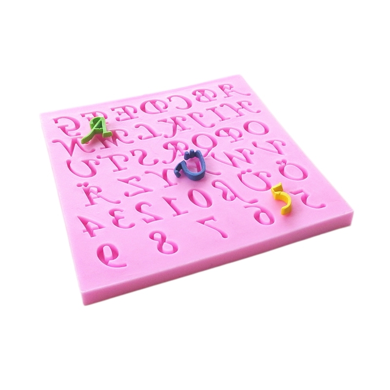 The Numbers 0-9 Alphabet Silicone Mold Fondant Mould Cake Decoration Tools Candle Mold