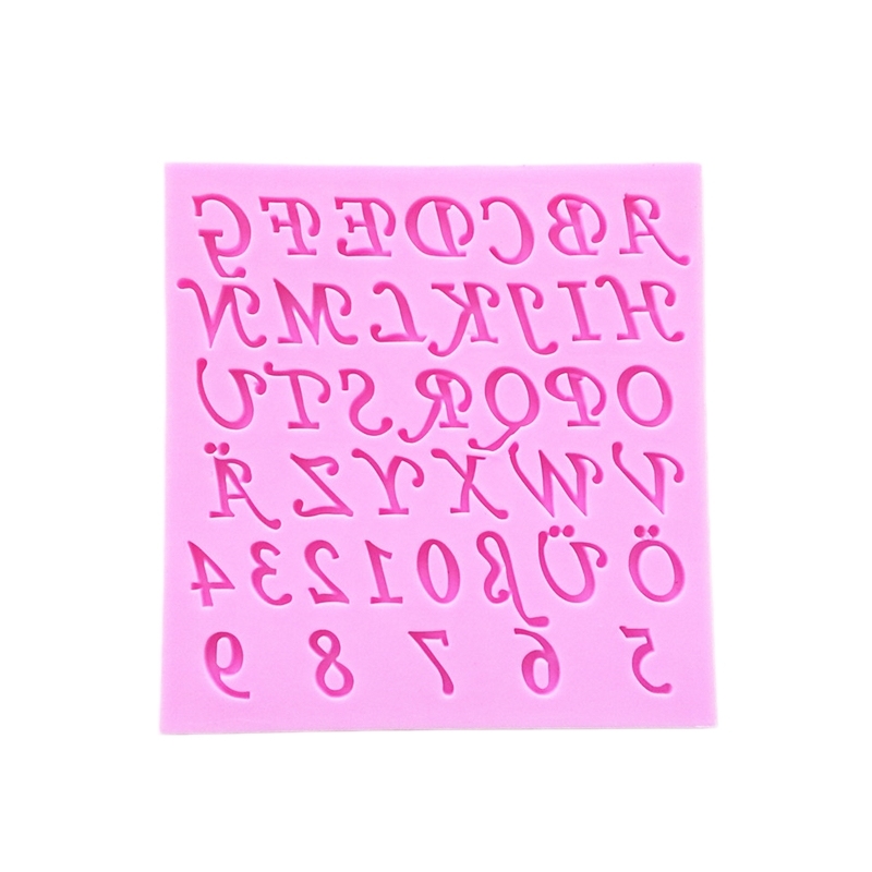 The Numbers 0-9 Alphabet Silicone Mold Fondant Mould Cake Decoration Tools Candle Mold
