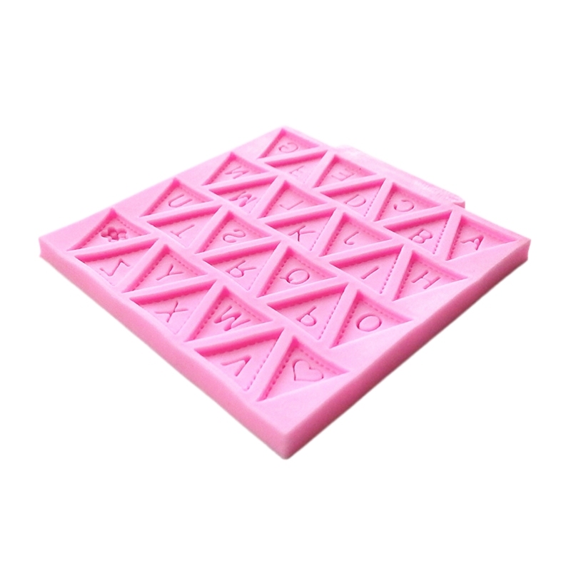 Triangle Numbers 0-9 Alphabet Silicone Mold Fondant Mould Cake Decoration Tools Candle Mold
