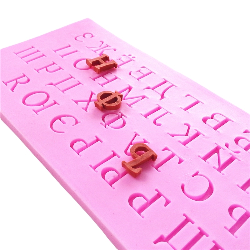 The Russian Alphabet Silicone Mold Fondant Mould Cake Decoration Tools