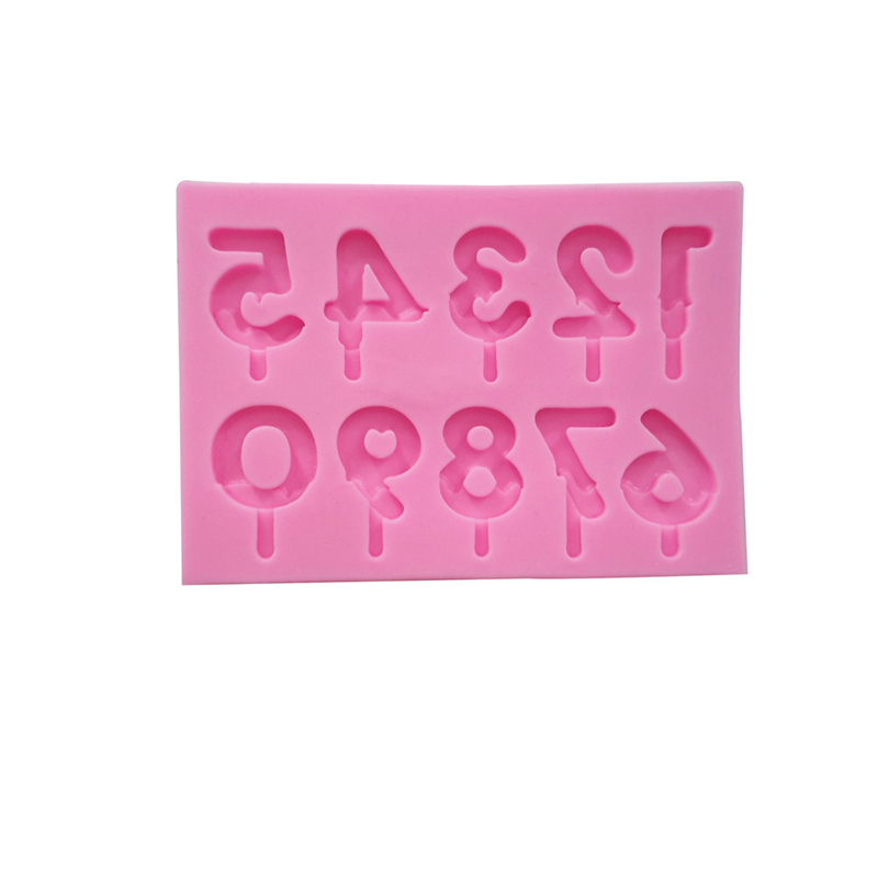 Melting Ice Numbers 0-9 Alphabet Silicone Mold Fondant Mould Cake Decoration Tools Candle Mold