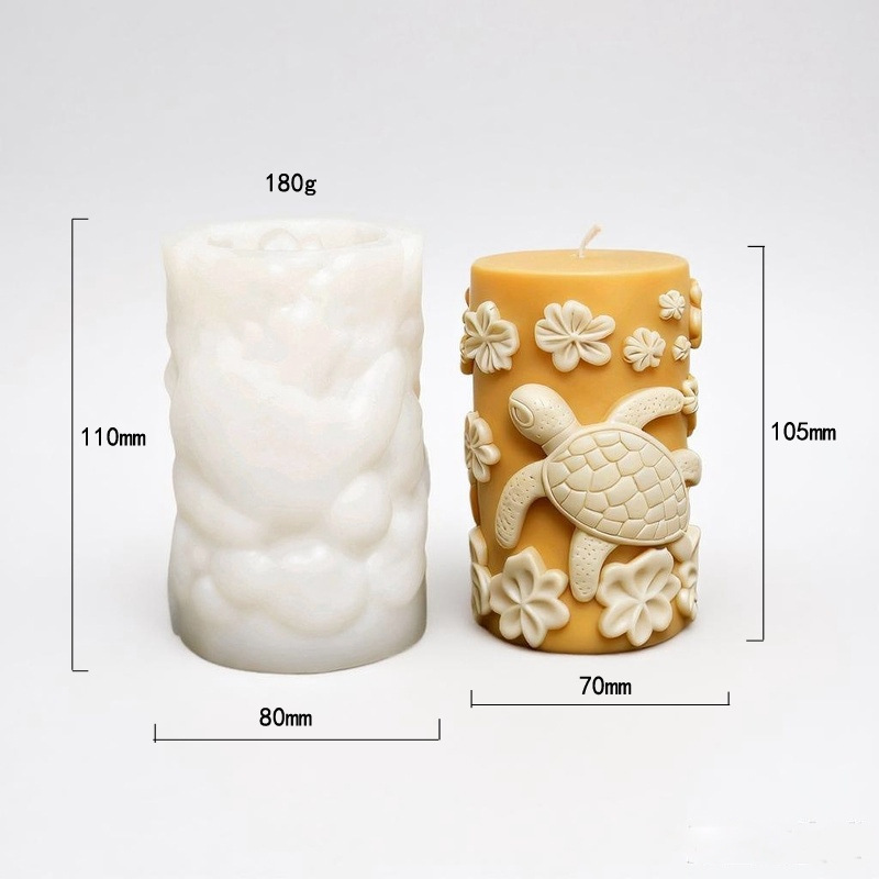 Cylinder-shaped Turtle Sea Gull Silicone Mold Aromatherapy Candle