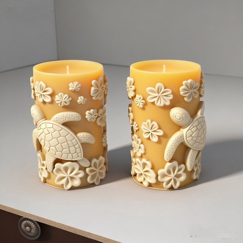 Cylinder-shaped Turtle Sea Gull Silicone Mold Aromatherapy Candle