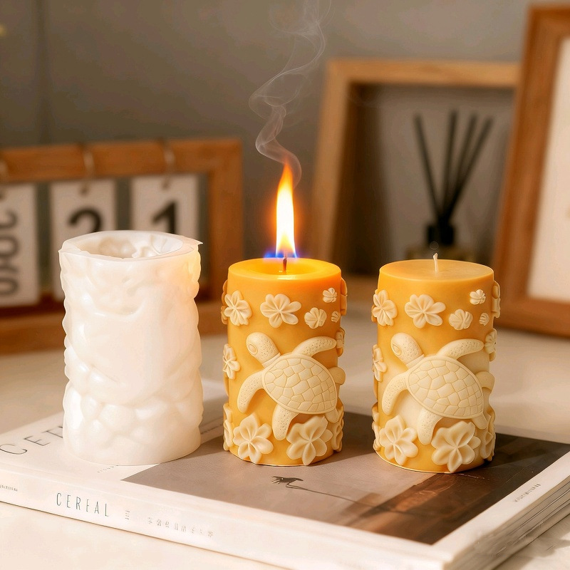 Cylinder-shaped Turtle Sea Gull Silicone Mold Aromatherapy Candle