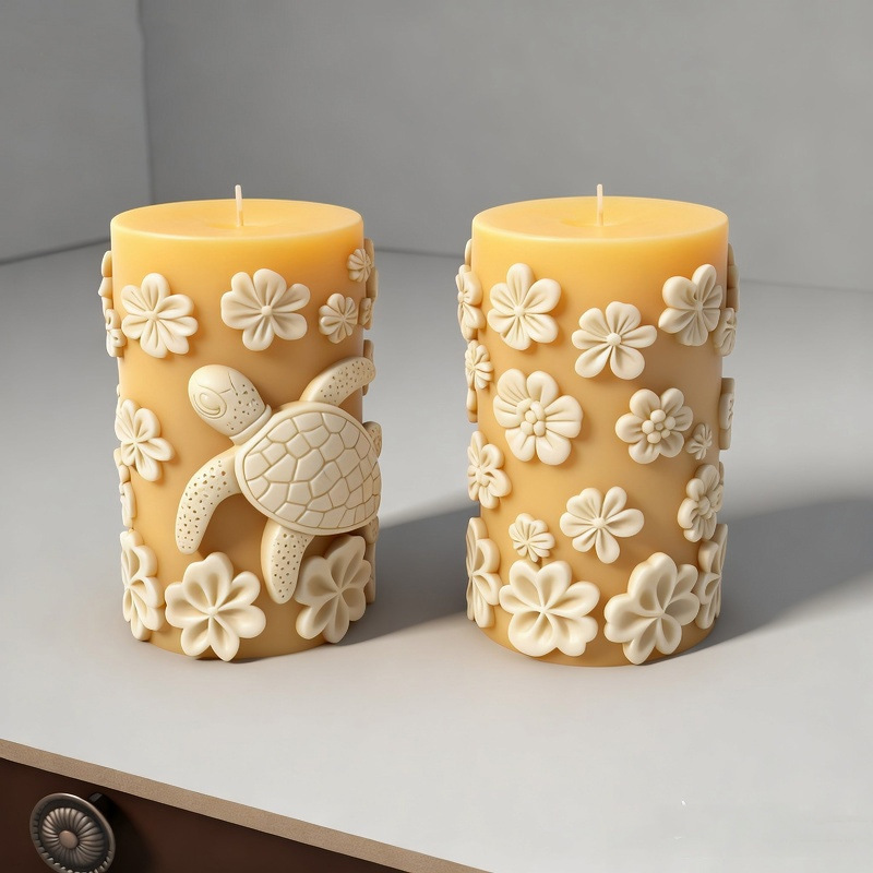Cylinder-shaped Turtle Sea Gull Silicone Mold Aromatherapy Candle