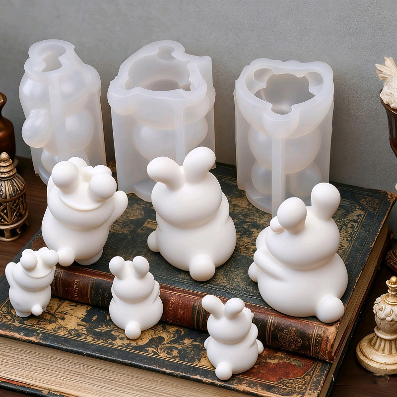 Rabbit-shaped Silicone Mold Aromatherapy Candle Epoxy Resin Gypsum Display DIY