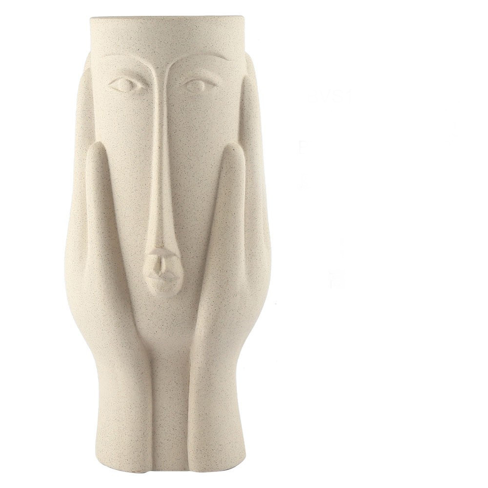 Face in Hands Flower Pot Silicone Mold DIY Gypsum Resin Epoxy Craftwork