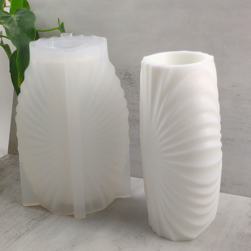 Decorative Pattern Embossment Flower Pot Silicone Mold DIY Gypsum Resin Epoxy Craftwork