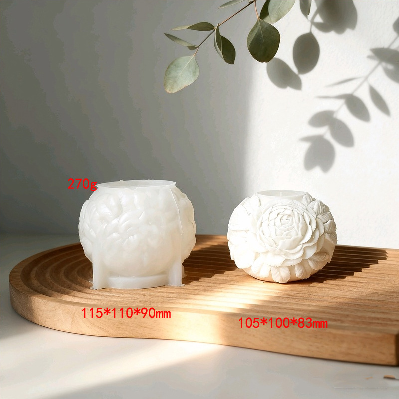 Flower Embossment Pot Silicone Mold DIY Gypsum Resin Epoxy Craftwork