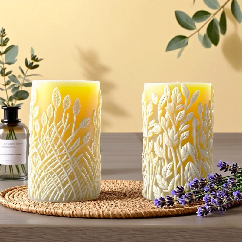 Cylinder-shaped Kangaroo Embossment Silicone Mold Aromatherapy Candle